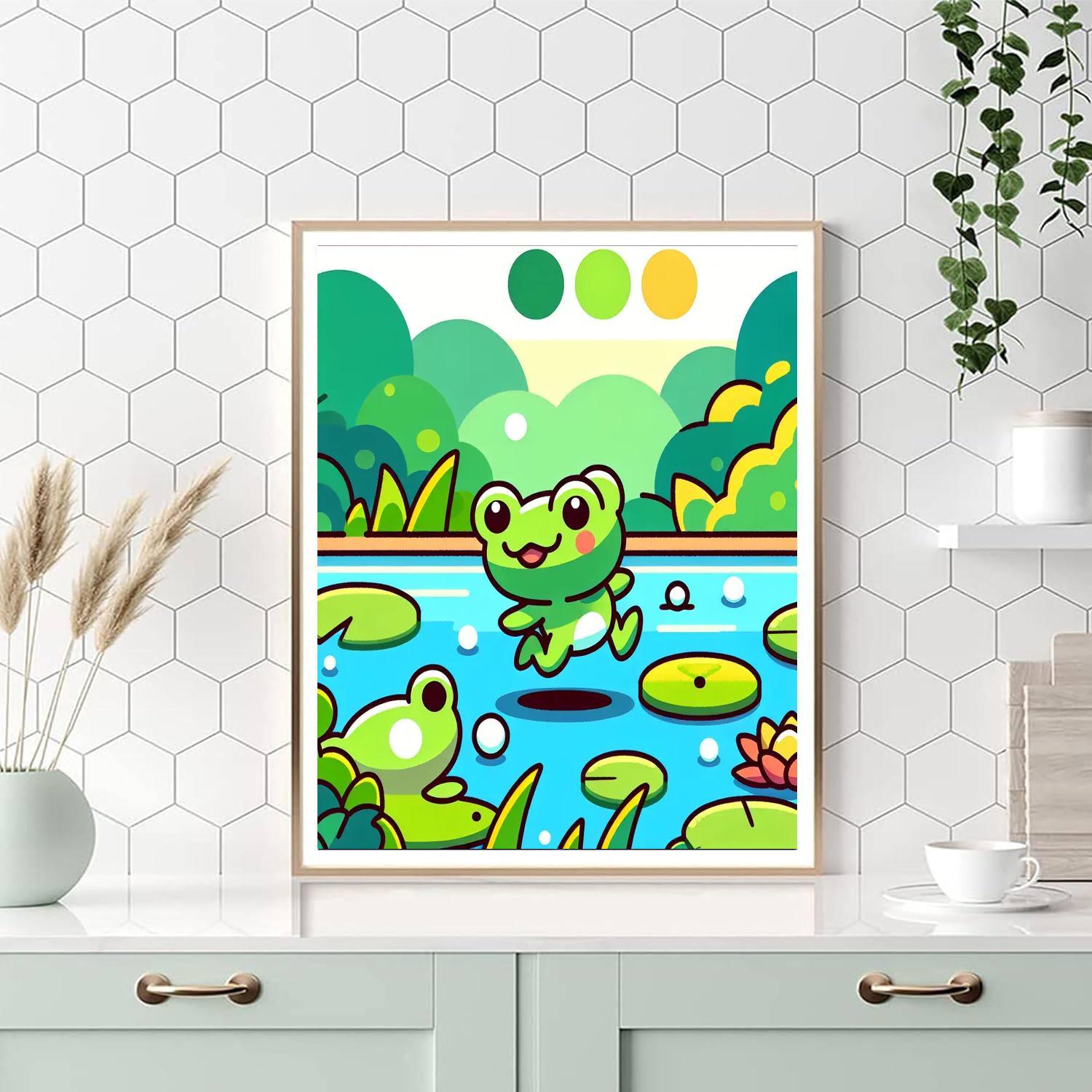 Enchanted Frog Pond Paint By Number