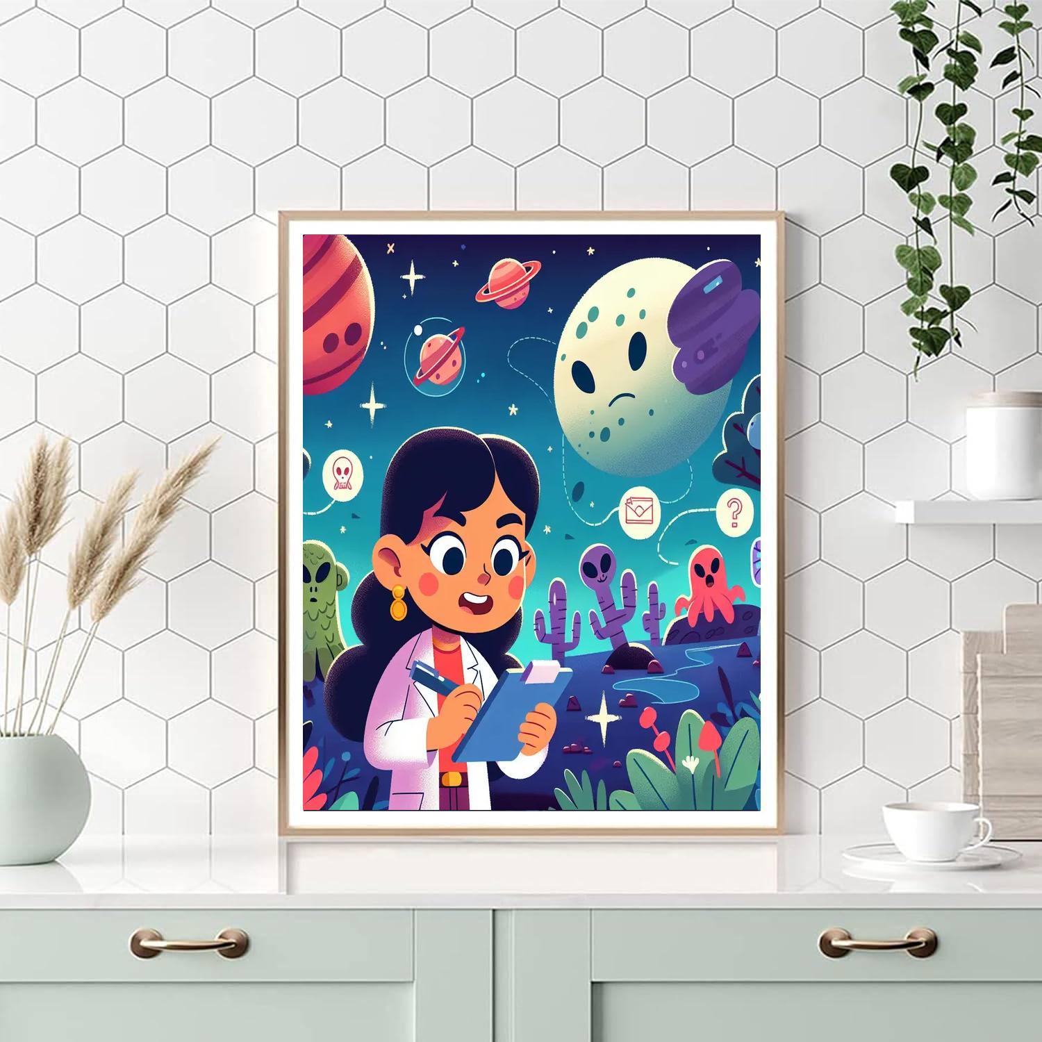 Space Detective Mission Painting Number Kit