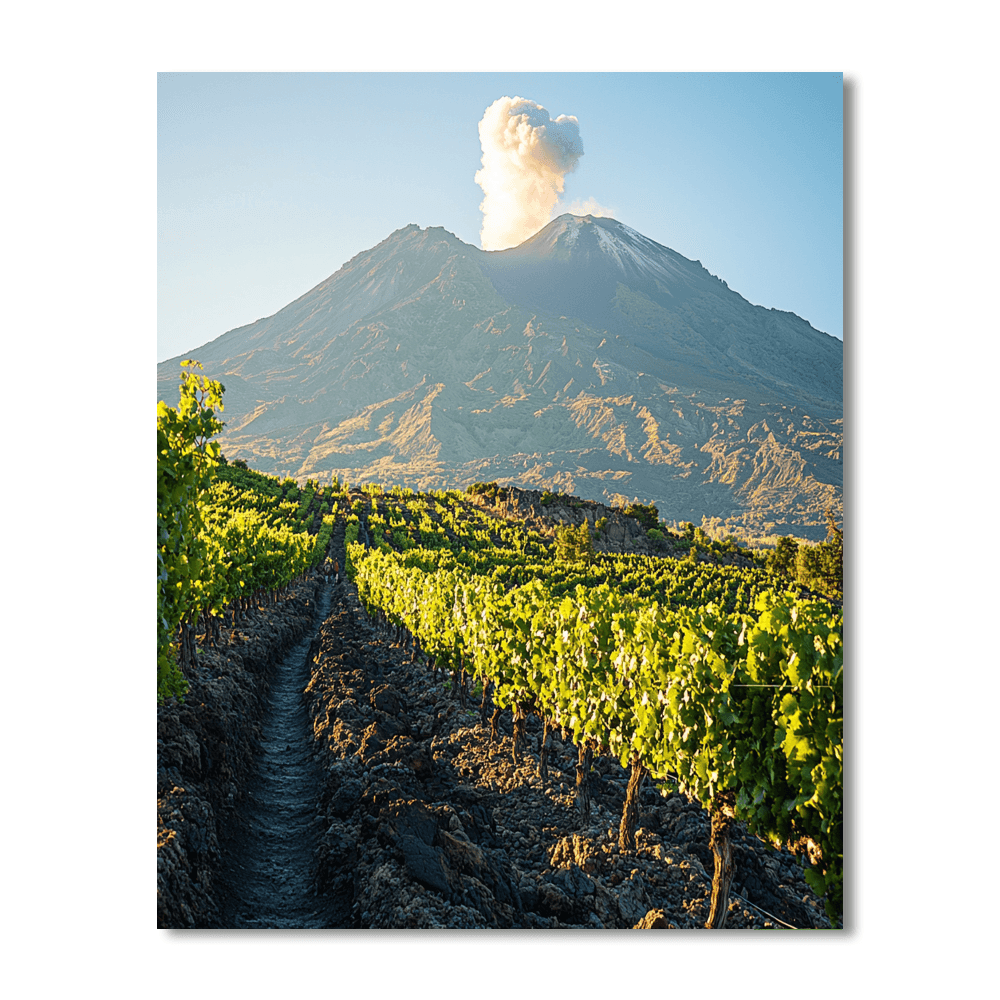 Sicily's Mount Etna Painting By Numbers Kit