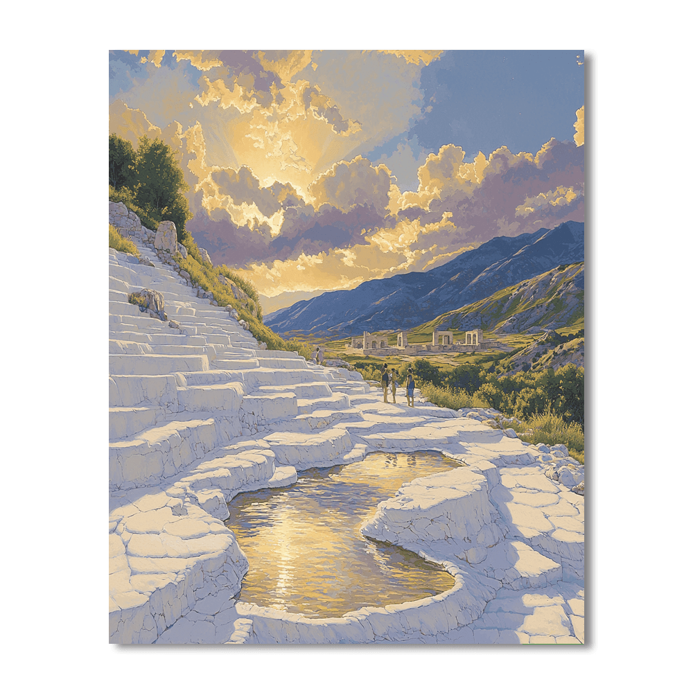 Pamukkale Thermal Pools - Denizli Paint By Numbers Kits