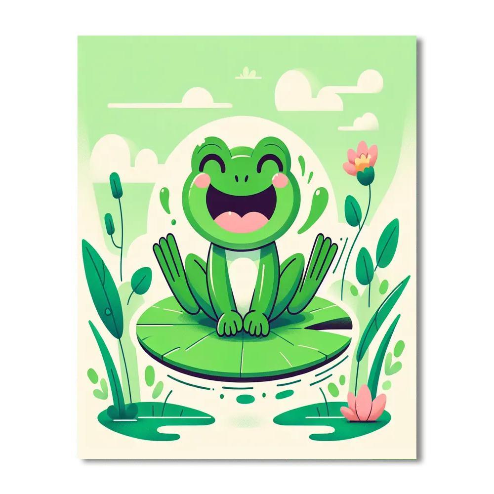 Fun Loving Frog Paint By Numbers Kits
