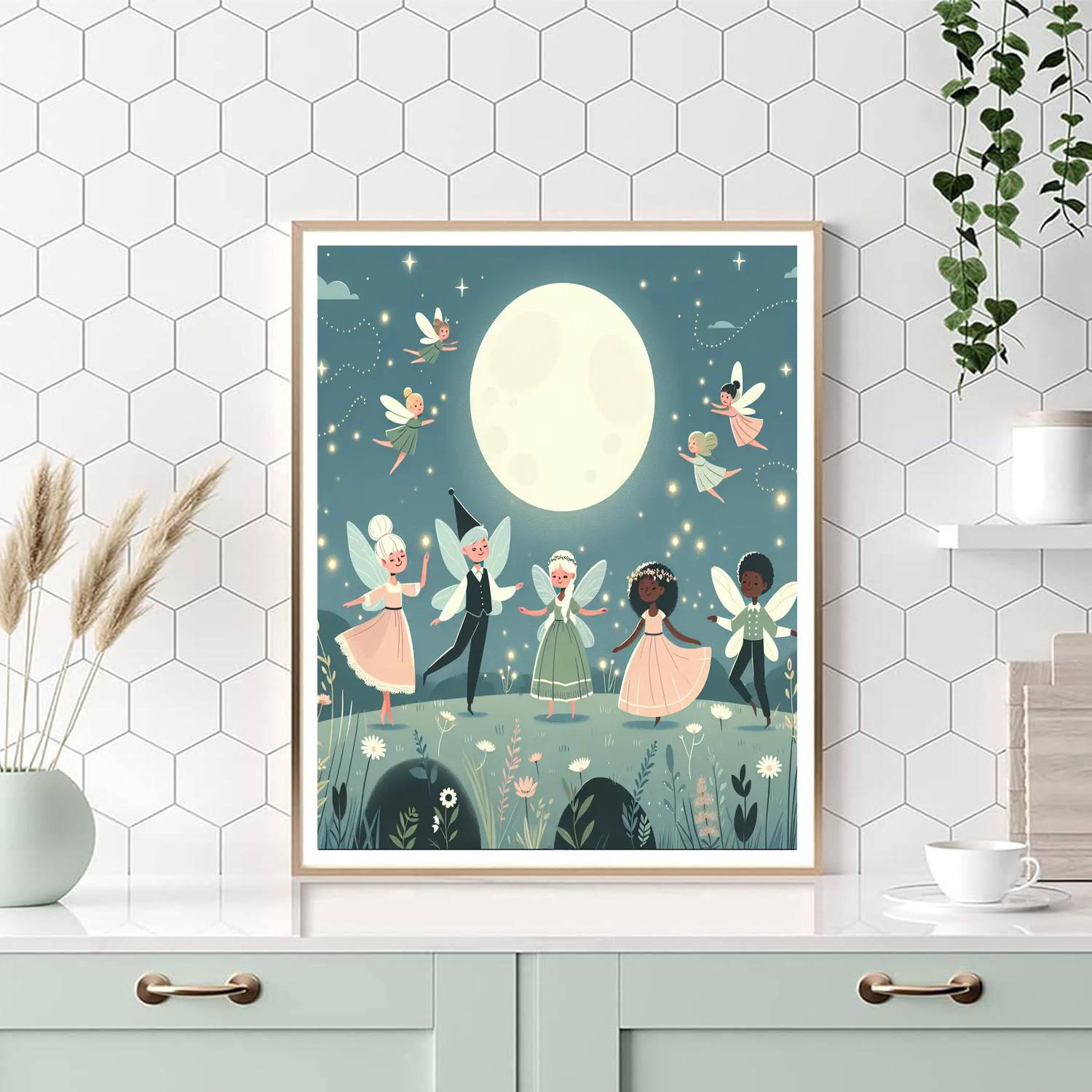 Mystic Moonlight Meadow Numbered Painting Kits