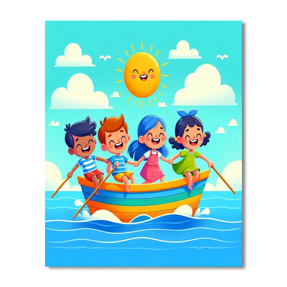 Sailing On A Sunny Day Paint By Numbers Art