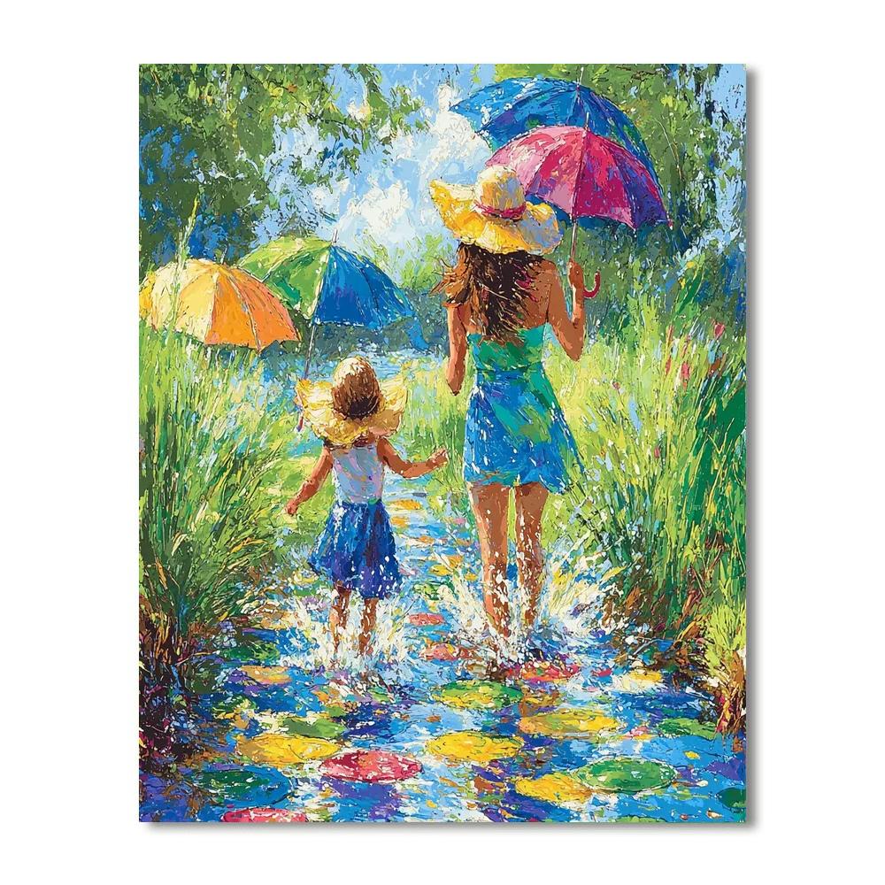 Puddle Jumping Joy DIY Paint By Numbers