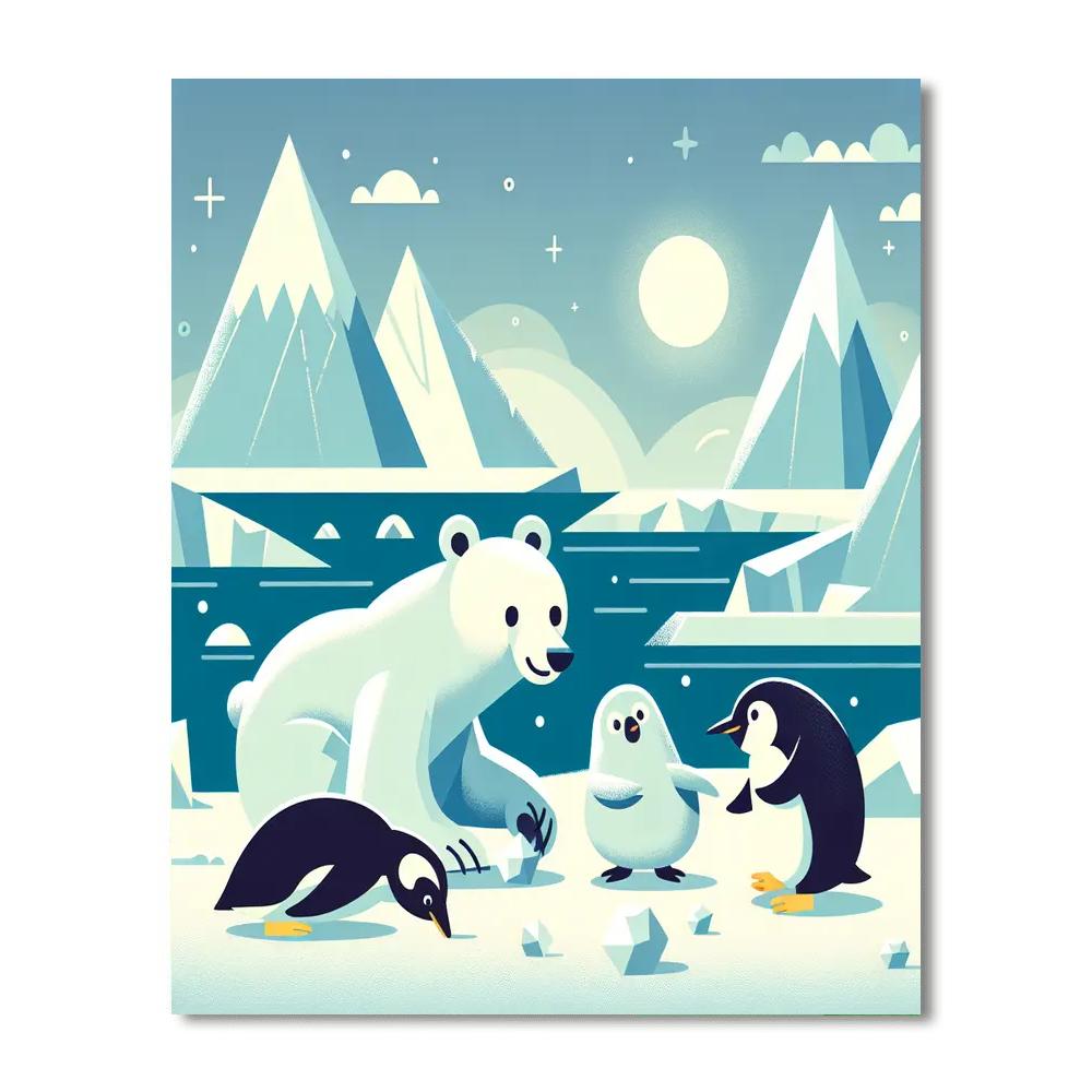 Frosty Friends Expedition Painting By Numbers Kit