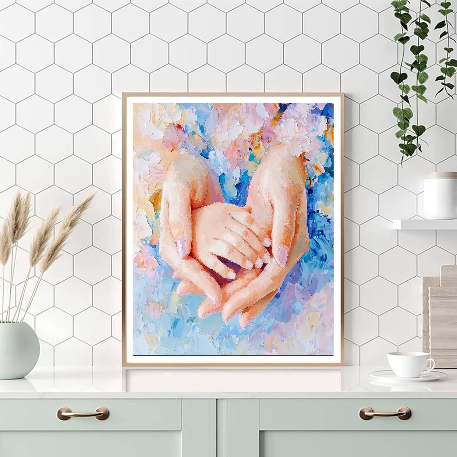 Mom's Caring Hands Painting By Numbers Kit