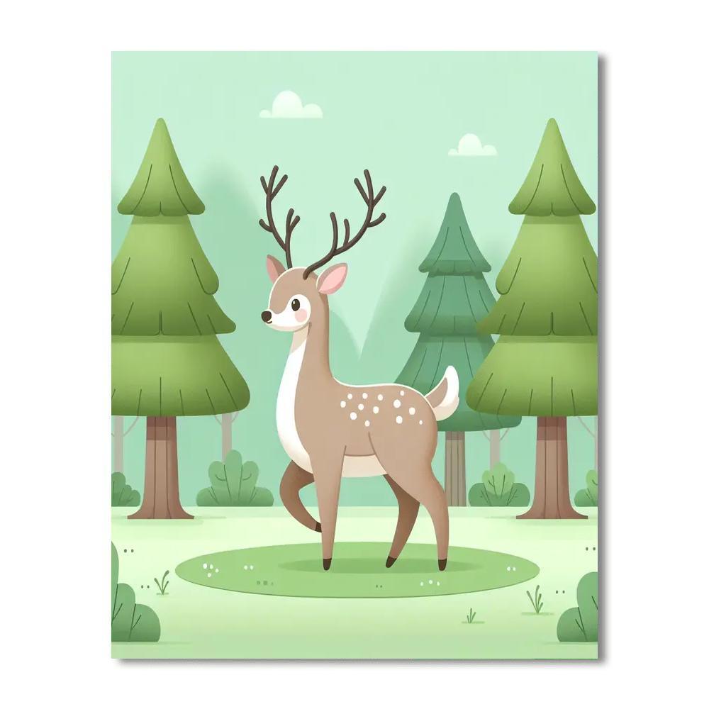 Dashing Deer Numbered Painting Kits