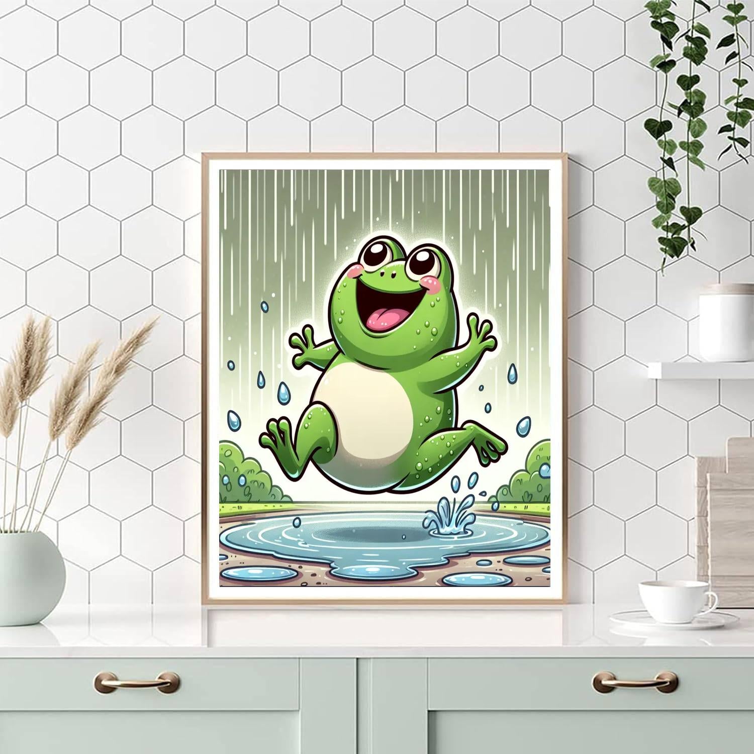 Frog's Rainy Day Frolic Numbered Painting Kits