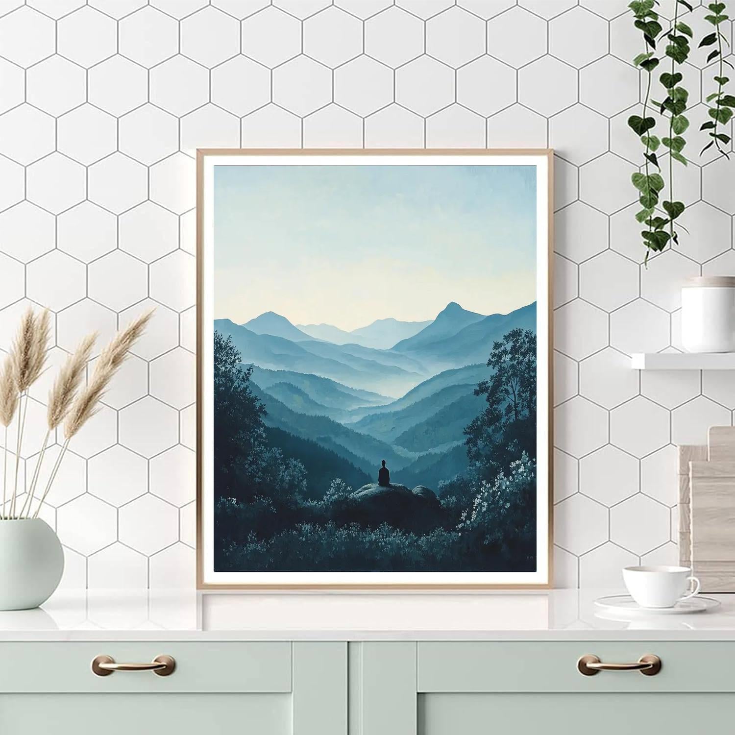 Caspar David Friedrich Inspired Solitude In Nature  Paint By Numbers