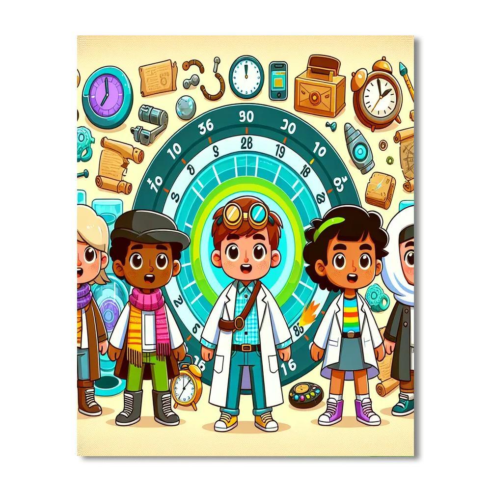 Time-traveling Scientists Painting By Numbers Kit