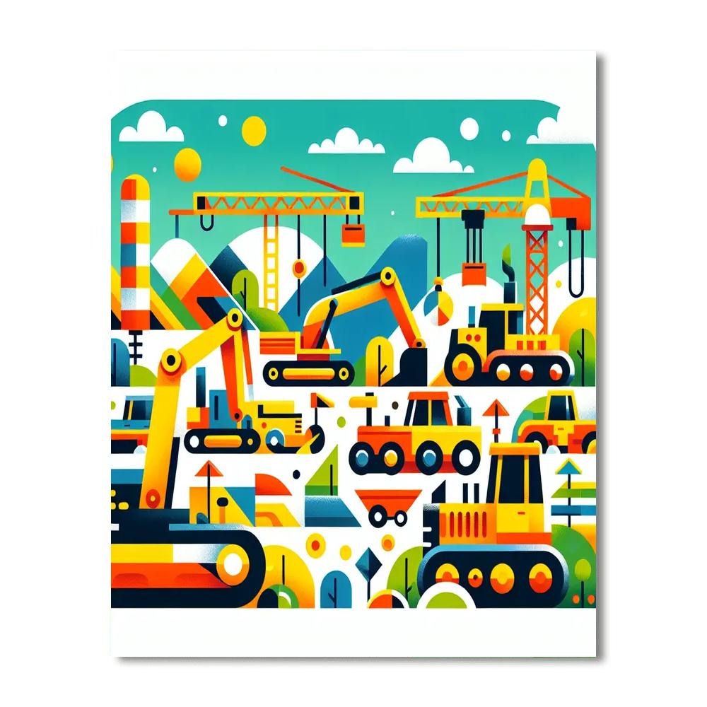 Construction Site Adventure Paint By Number