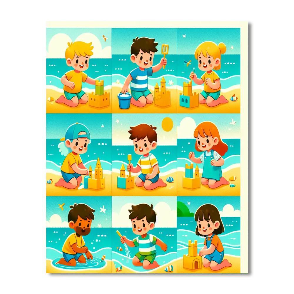 Beach Day Excitement Paint By Number