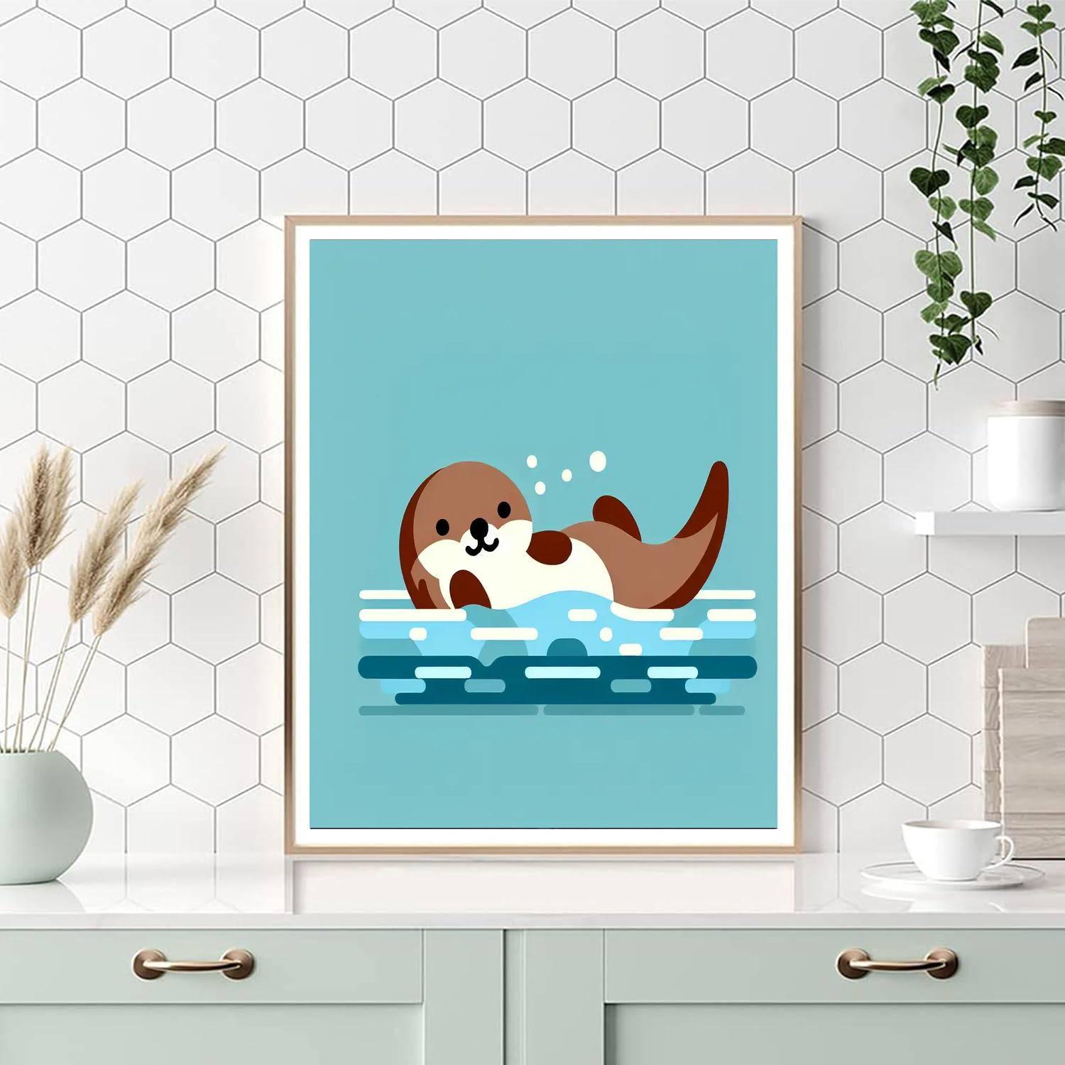 Ocean Otter Odyssey Number Painting