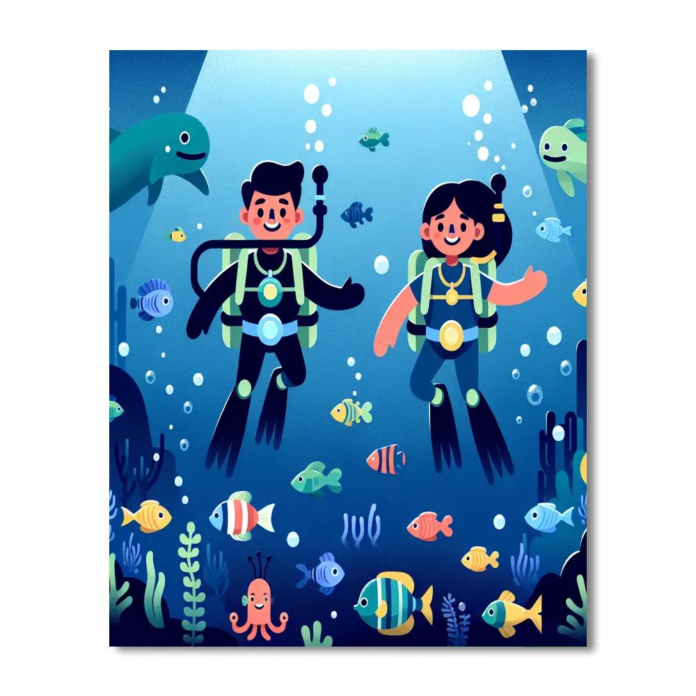 Mysterious Deep Sea Dive Paint By Numbers Art
