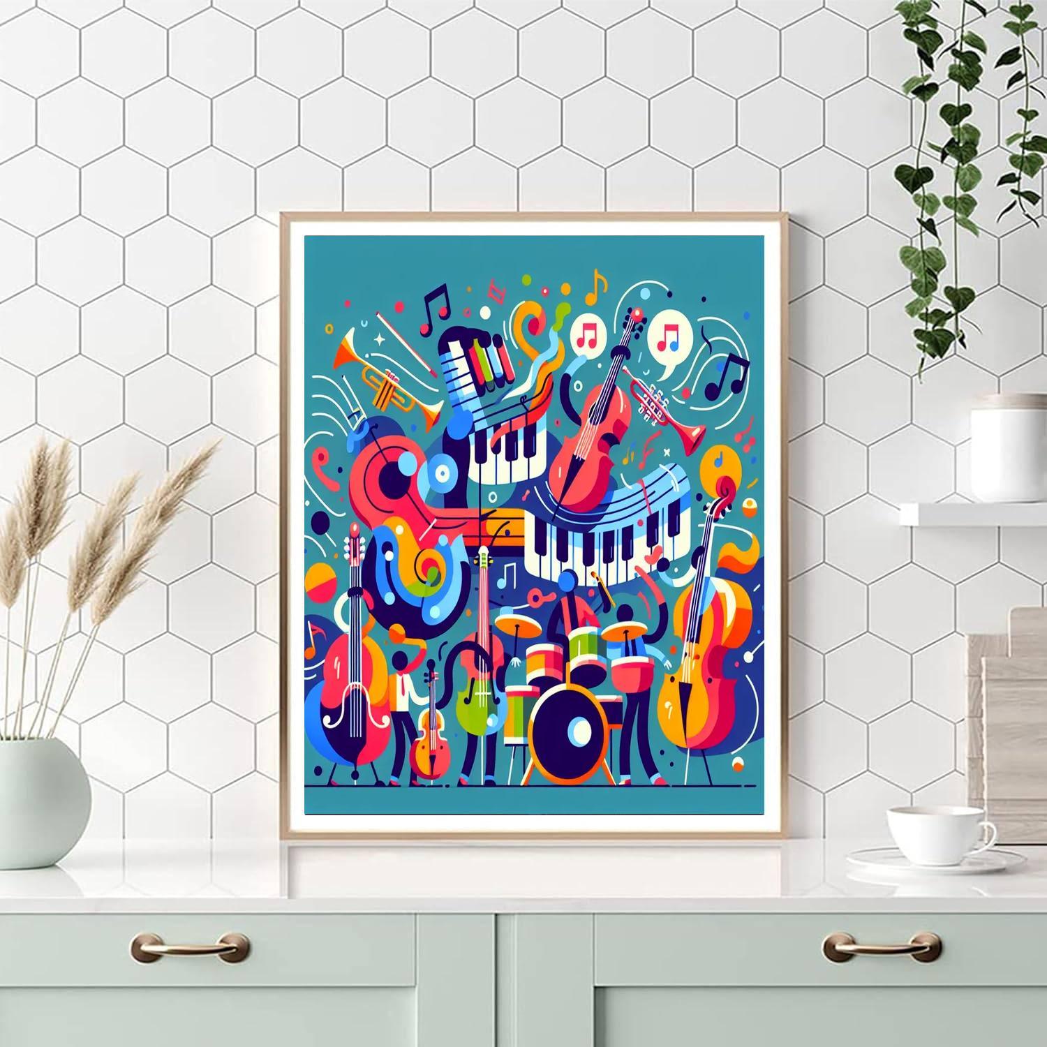 Funky Music Jam DIY Paint By Numbers