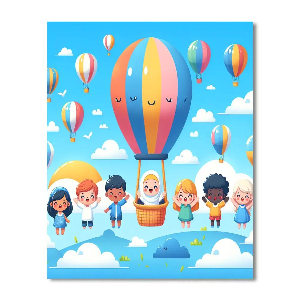 Epic Adventure In The Sky Number Painting