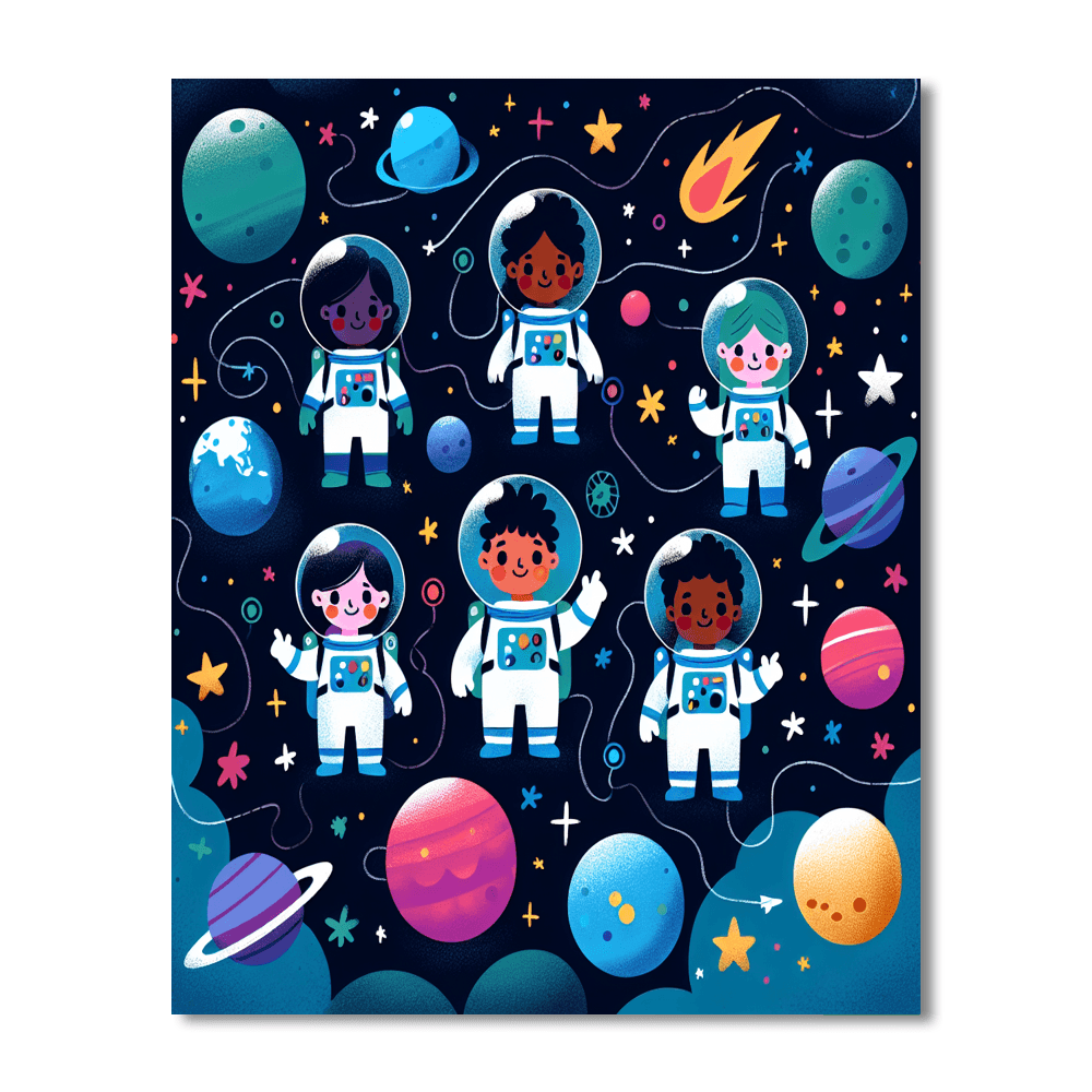Miniature Space Explorers Paint By Numbers Kits