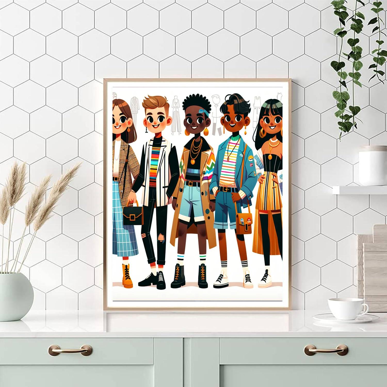 Glamorous Fashionistas Painting Number Kit