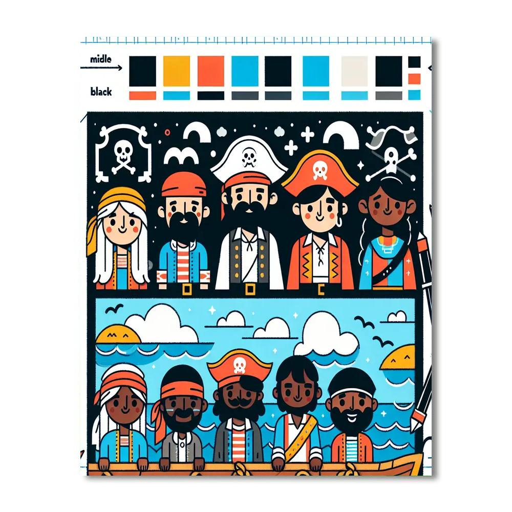 Treasure Hunt At Sea Paint By Numbers Art