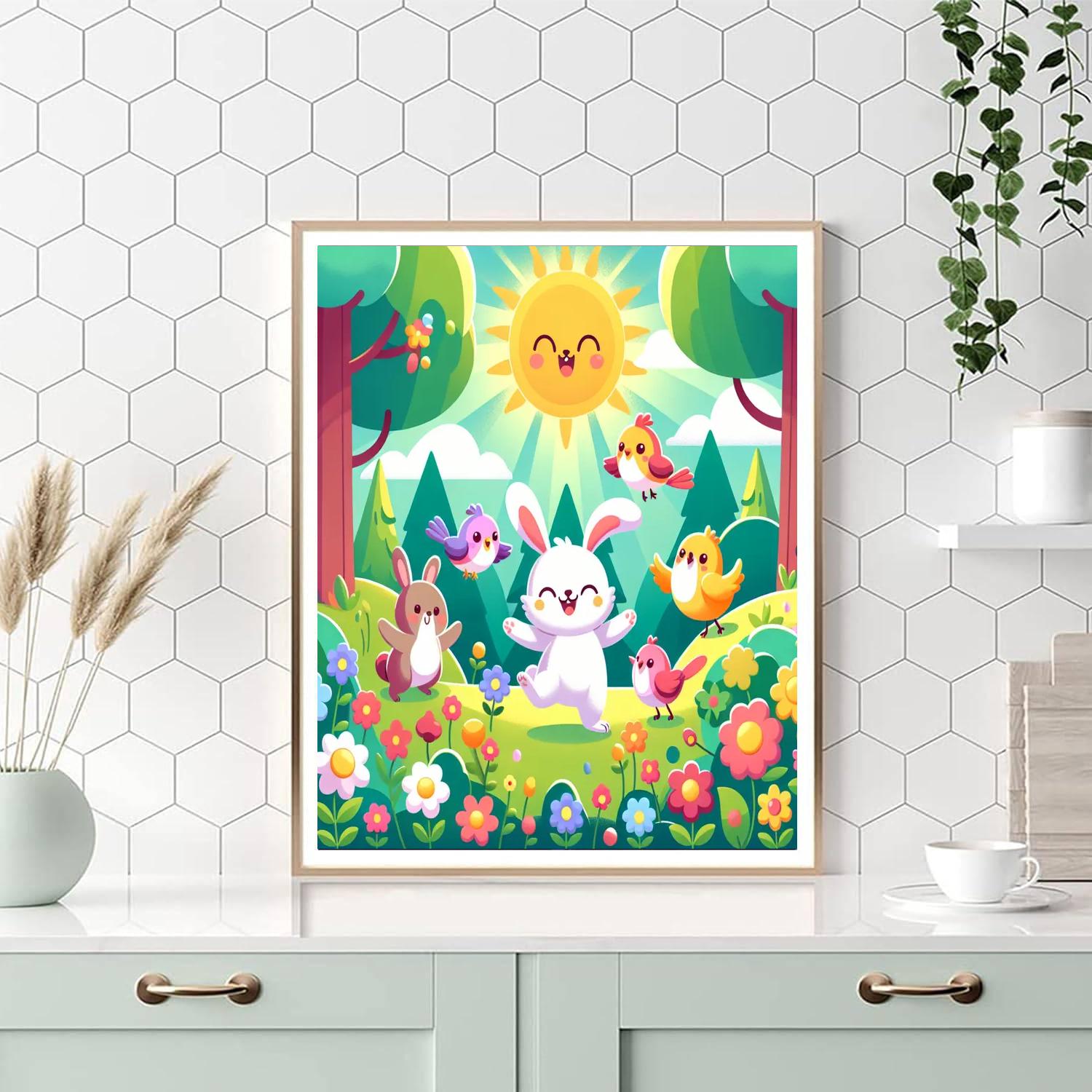 Sunshine In The Forest Painting Number Kit