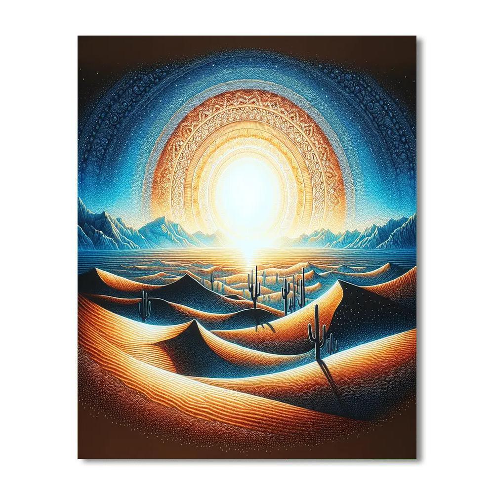 Desert Mirage Landscape Paint By Number