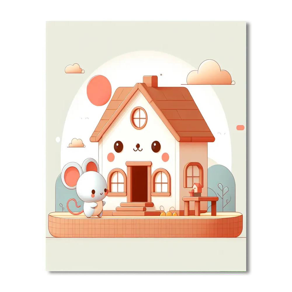 Curious Mouse's House Adventure Paint By Color
