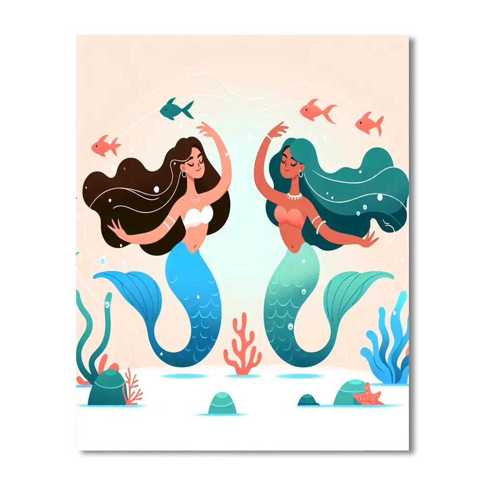 Mermaid's Ocean Dance Painting Number Kit