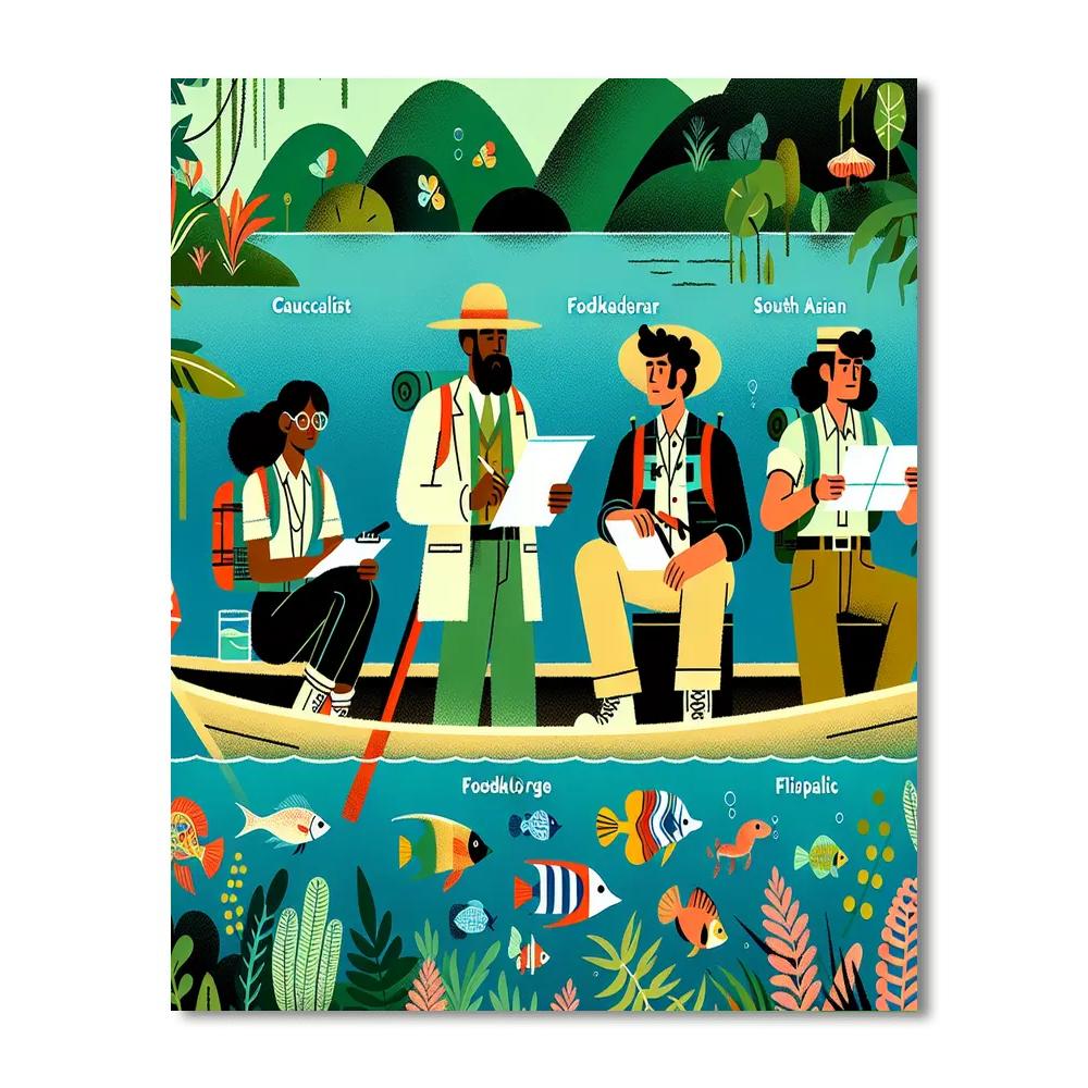 The Secret Lagoon Expedition Painting By Numbers Kit