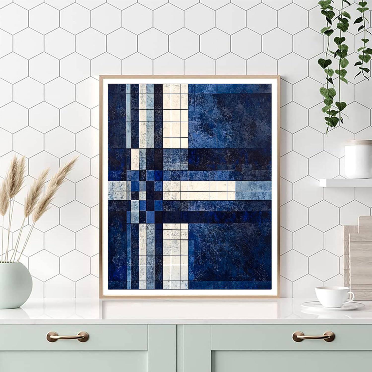 Kazimir Malevich Inspired Celestial Grids  Numbered Painting Kits