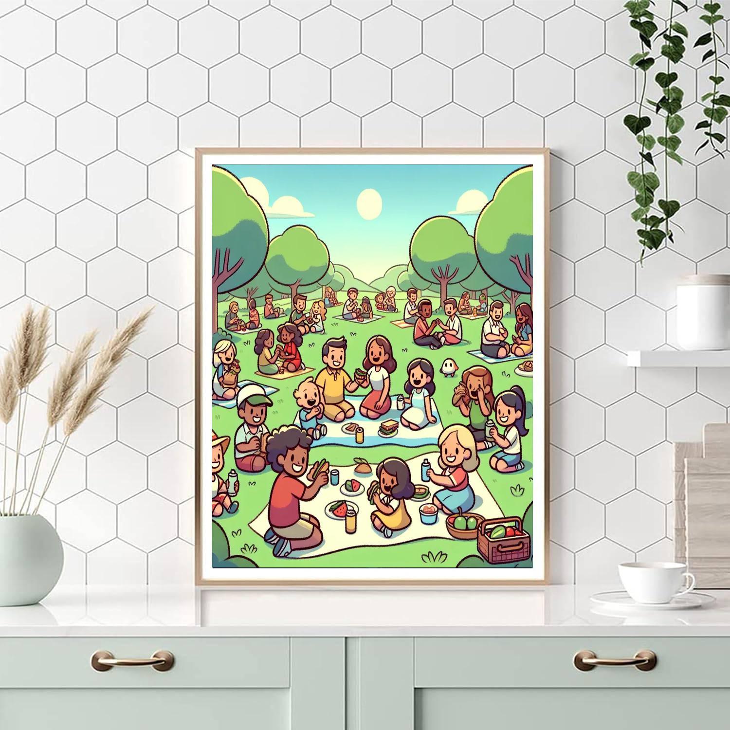 Happy Picnic Day Numbered Painting Kits