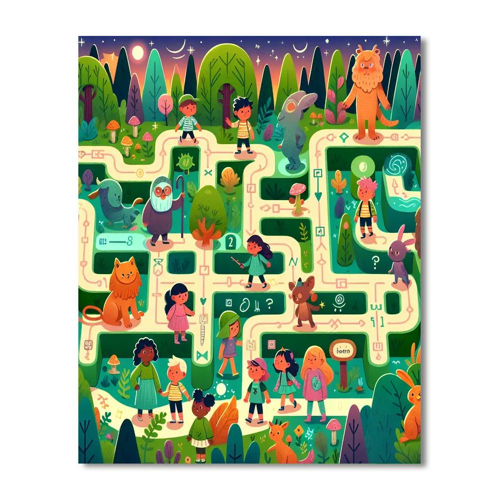 Mystic Woodland Maze Paint By Number