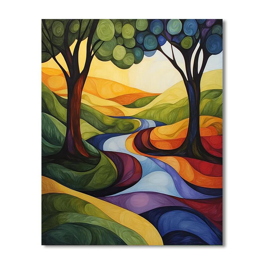 Paul Klee Inspired Curves Of Wonder  Painting Number Kit