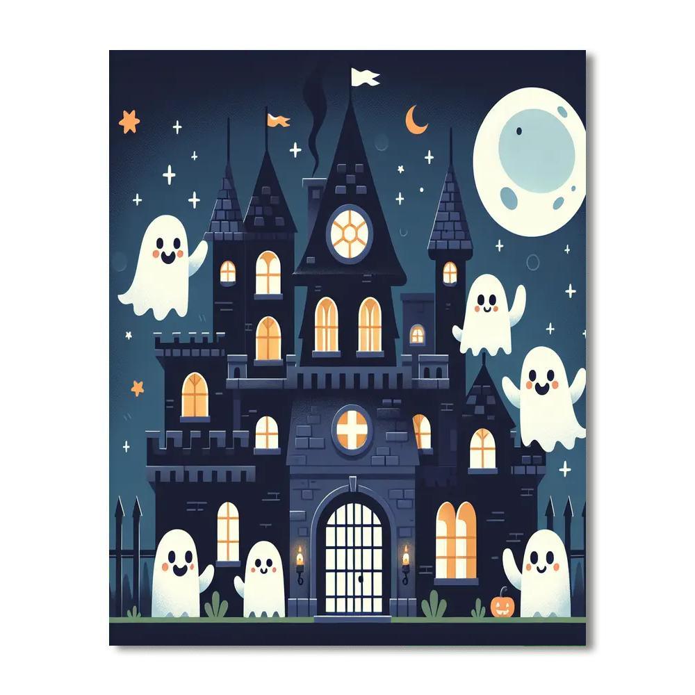 Haunted Castle Adventure Paint By Numbers Art