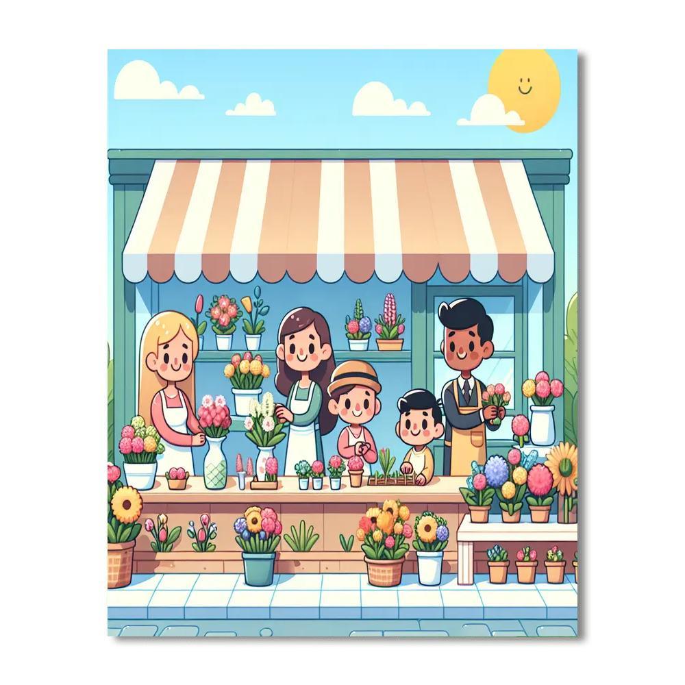 Fantasy Flower Shop Number Painting