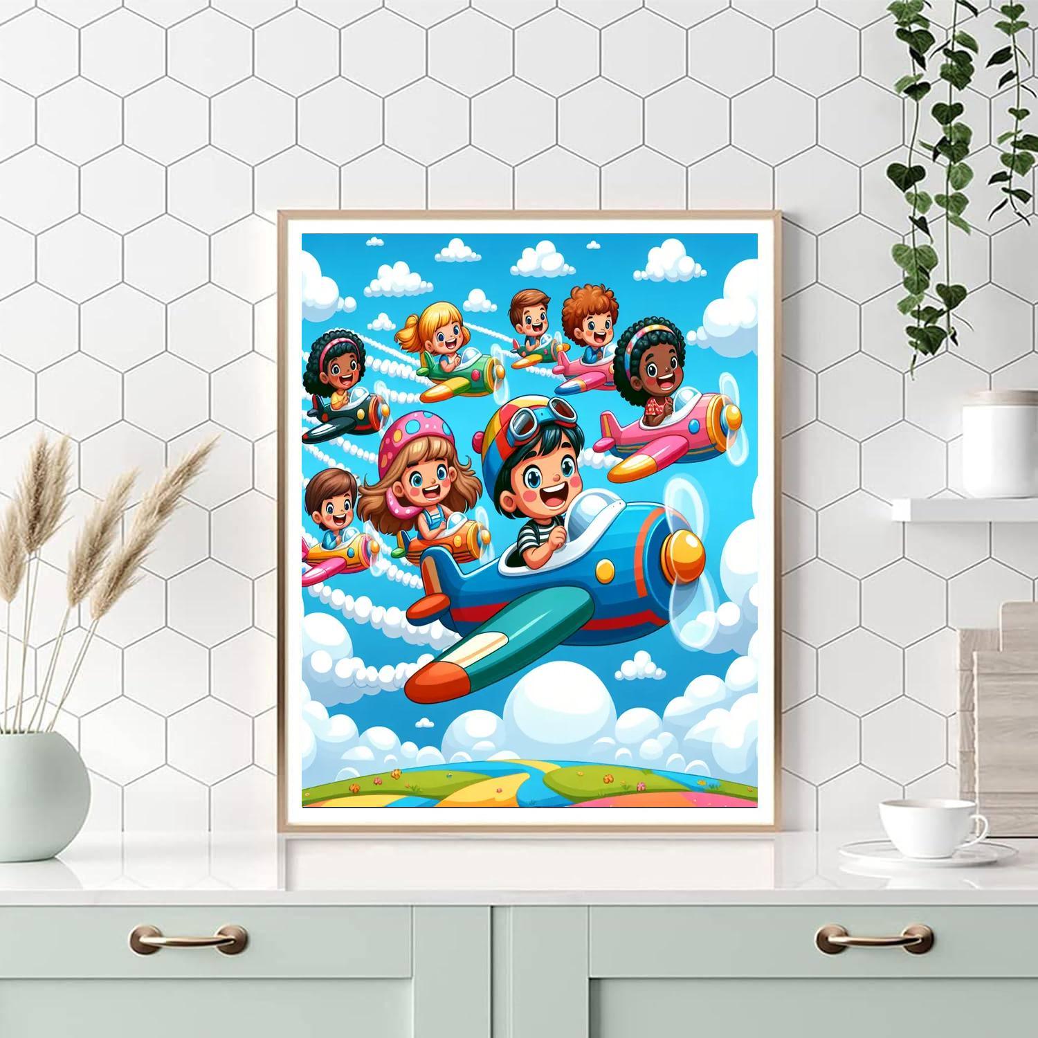 Pint-sized Pilots Paint By Numbers Art