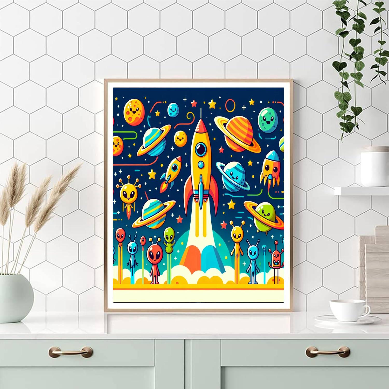 Fantastic Space Expedition Numbered Painting Kits