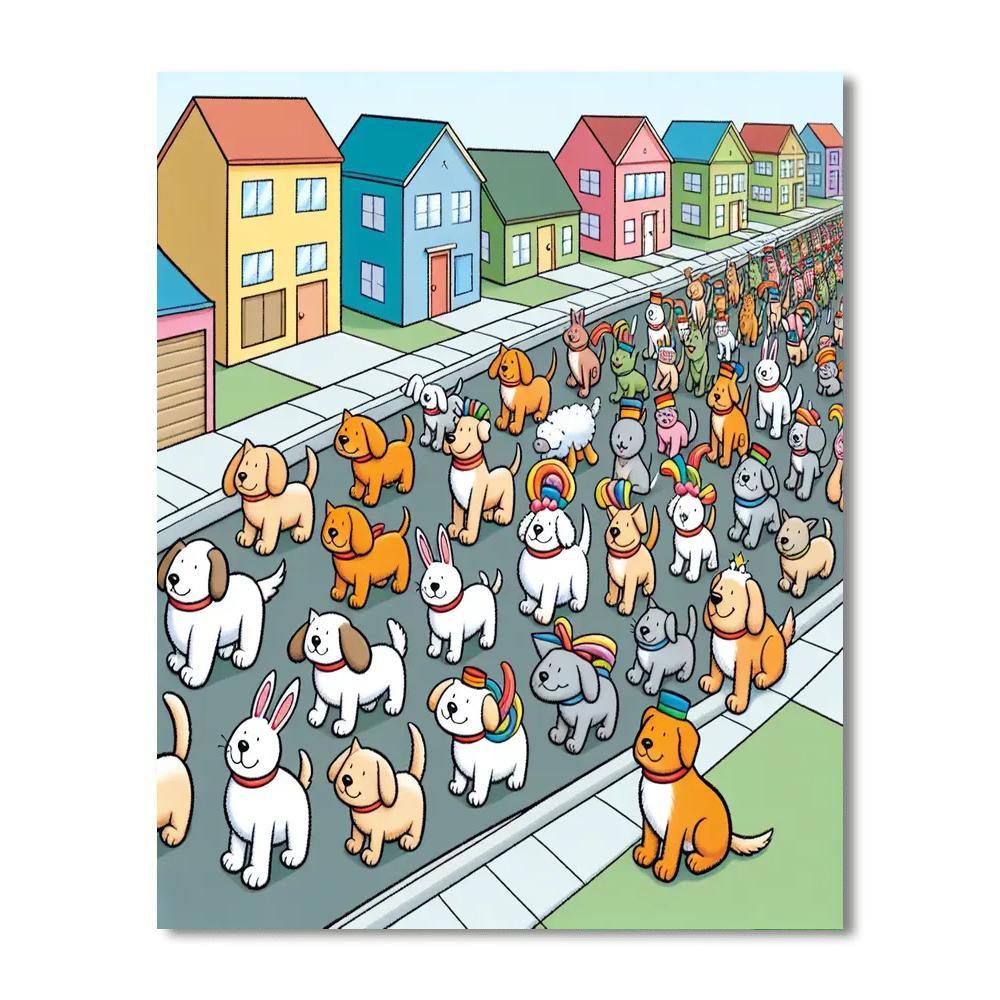 Friendly Pet Parade Paint By Numbers Kits