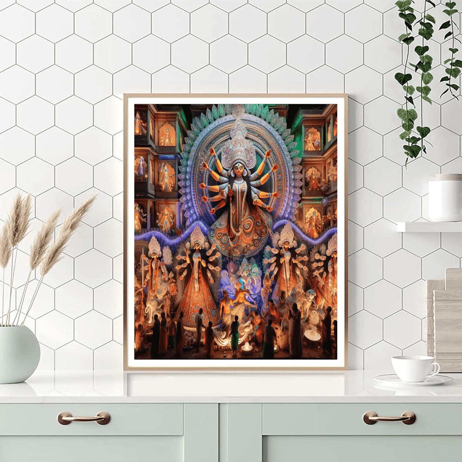 Durga Puja - West Bengal, India Number Painting