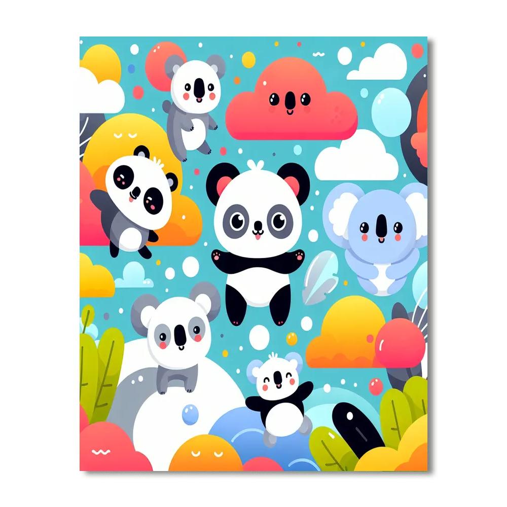 Bubblegum Sky Safari Painting By Numbers Kit