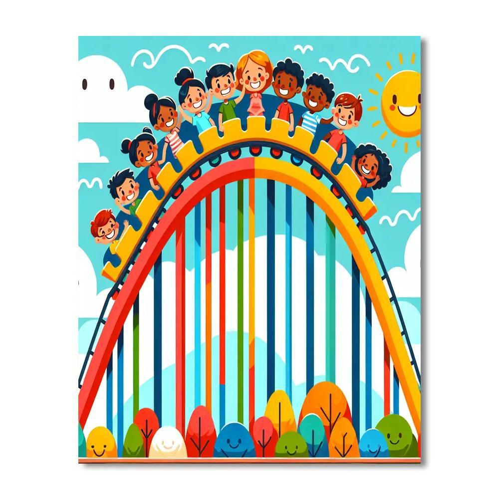 Fun Roller Coaster Adventure Paint By Number