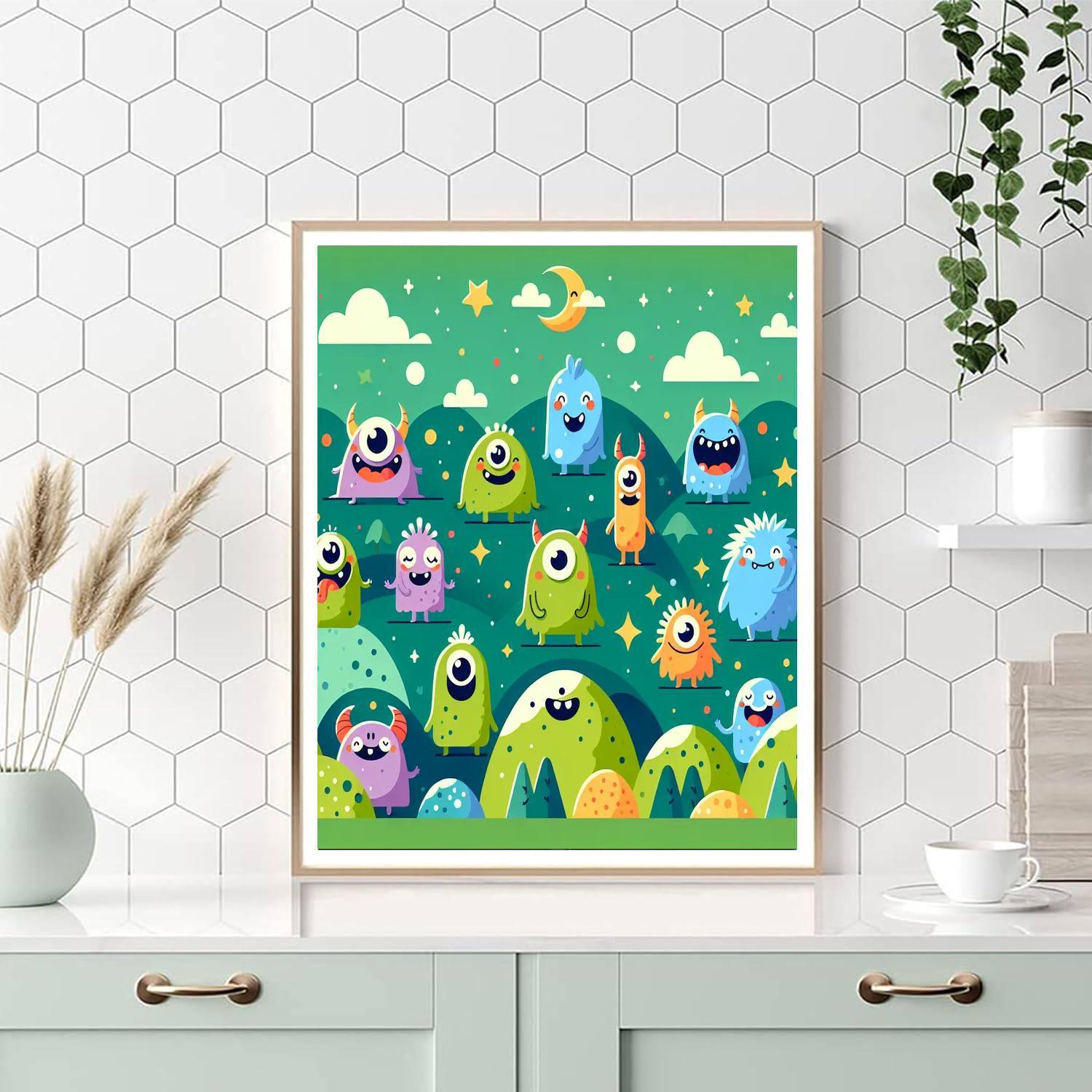 Monster Mischief DIY Paint By Numbers