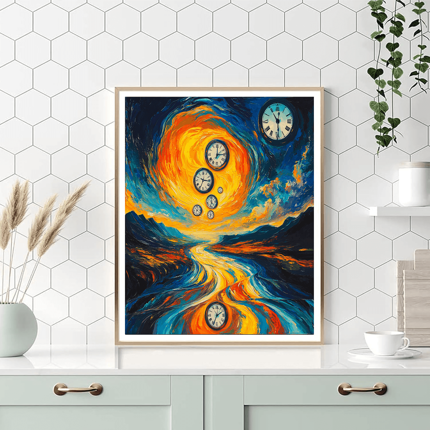 Salvador Dalí Inspired Time In Motion  Paint By Numbers Kits