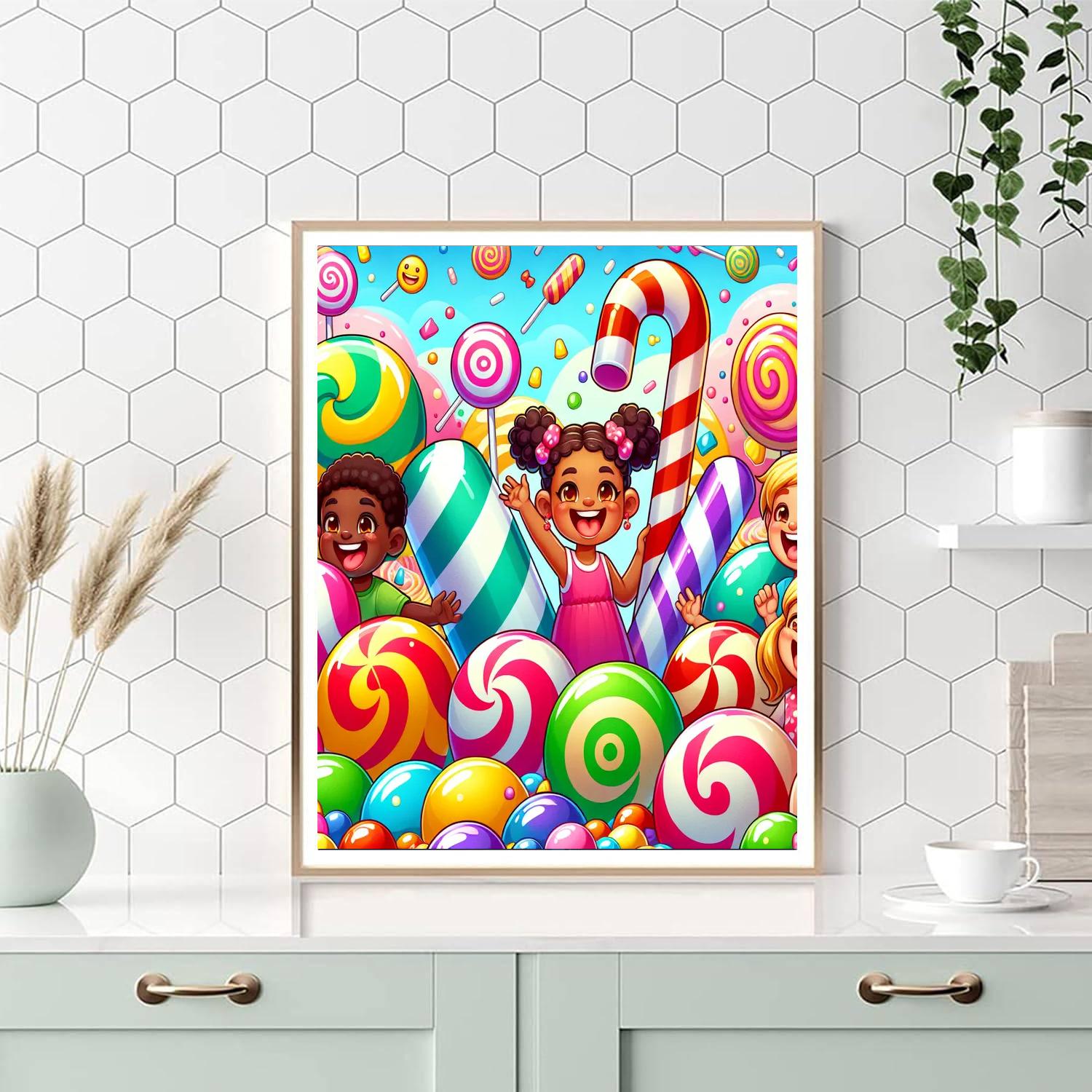 Charming Candyland Adventure Numbered Painting Kits