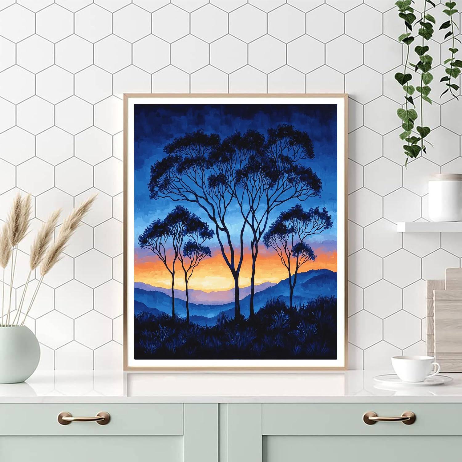 Leonardo Da Vinci Inspired Twilight Forest  Paint By Numbers