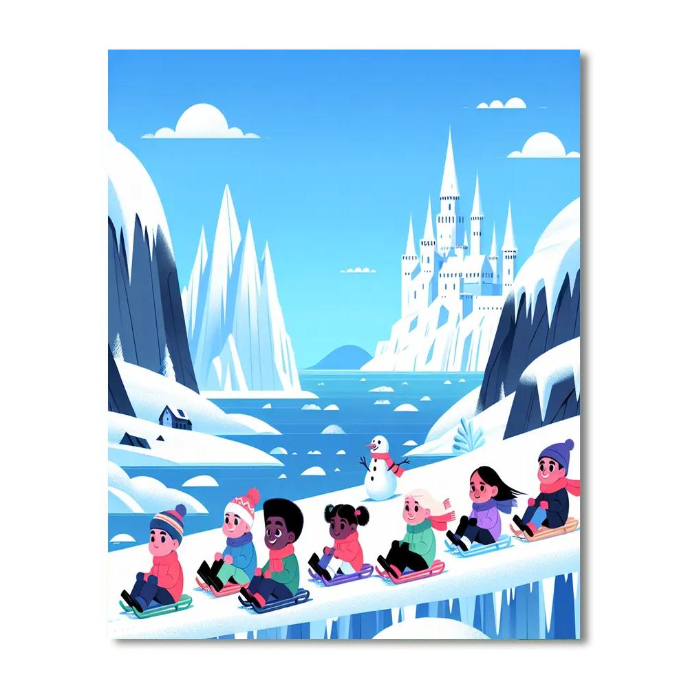 Frozen Fantasy Fjord Numbered Painting Kits
