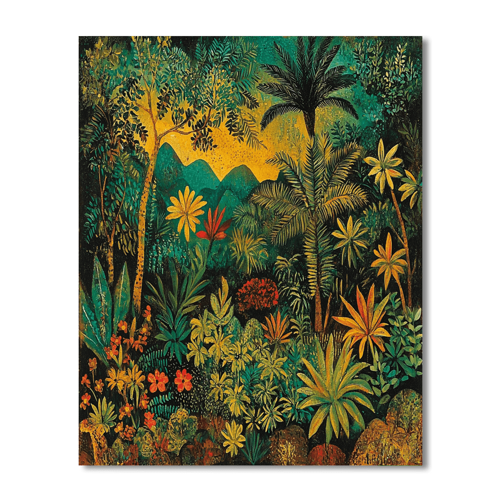 Frida Kahlo Inspired Kahlo's Jungle Sanctuary  Paint By Numbers Kits
