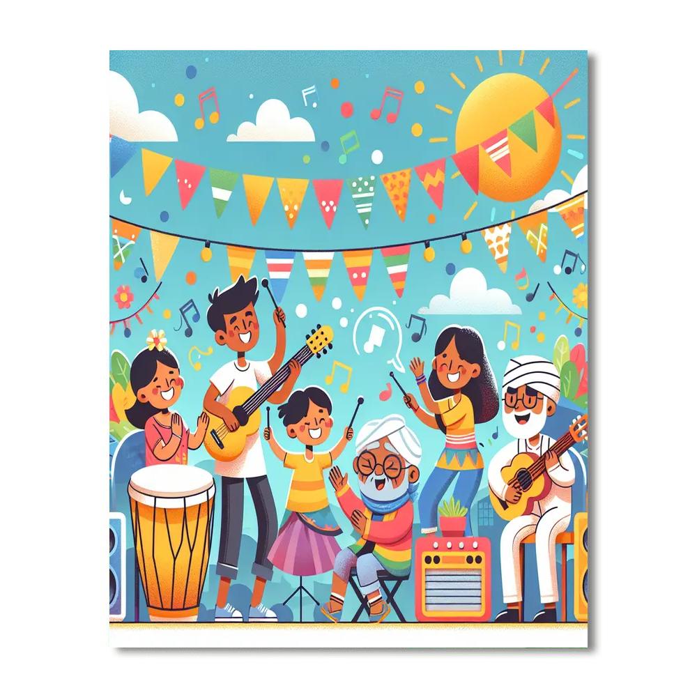 Creative Music Festival Paint By Color