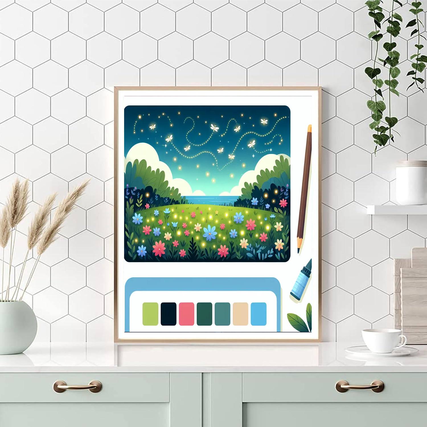 Midnight In The Meadow Number Painting
