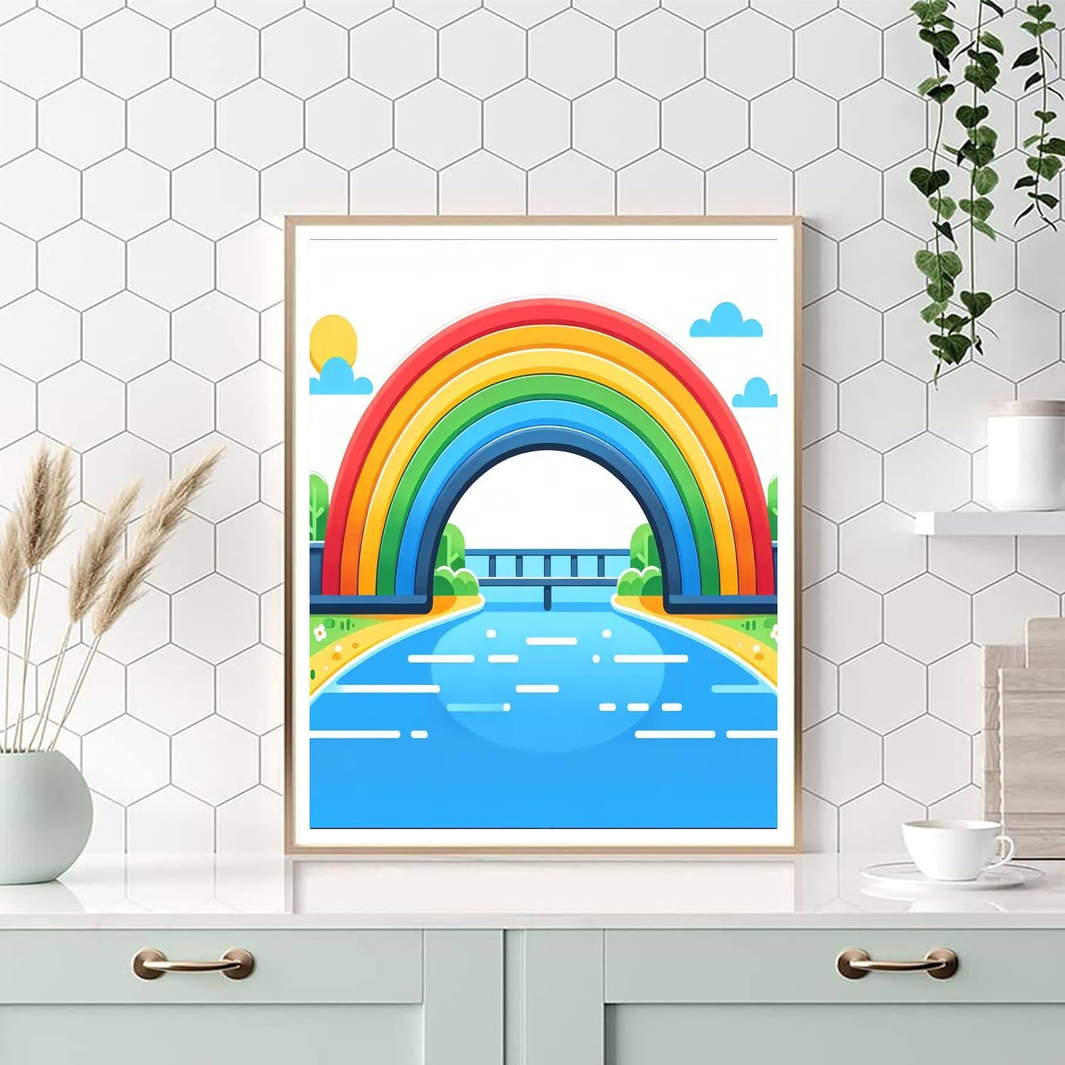 Rainbow-arch Bridge Painting Number Kit