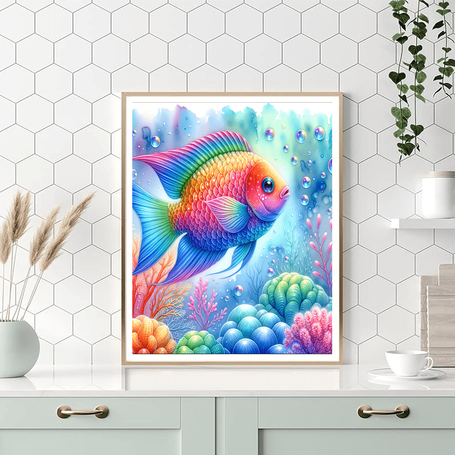 Radiant Rainbow Fish - DIY Painting By Numbers Kit